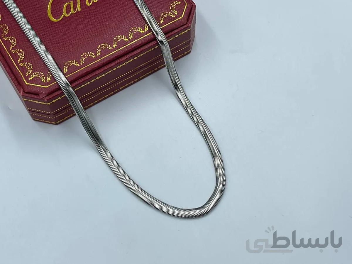 گردنبند ماری نقره ای 55 سانت