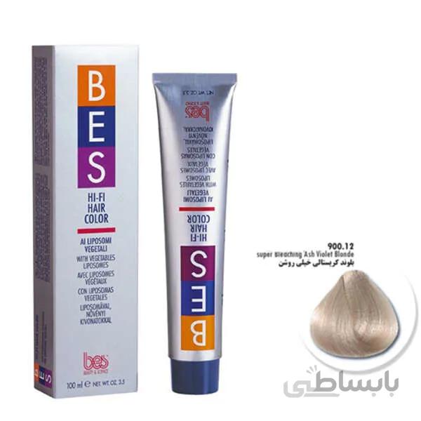 رنگ موی BES بلوند کریستالی خیلی روشن 900/12 ا شناسه کالا: 944