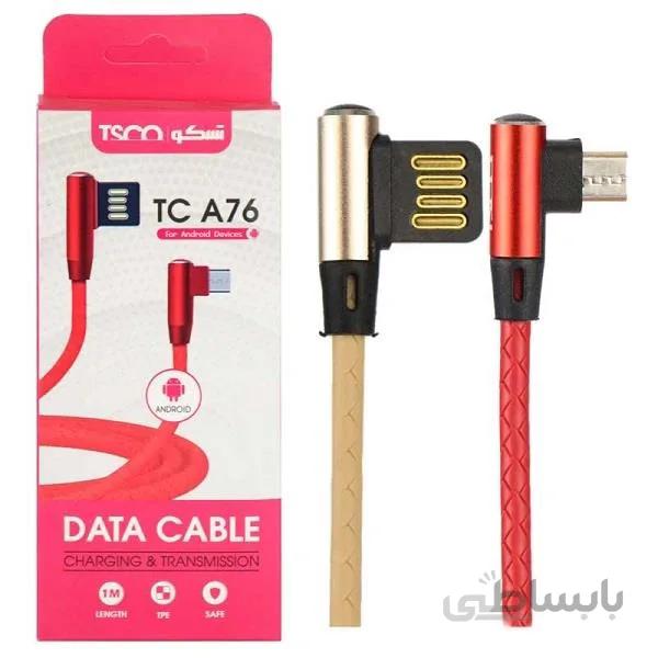 کابل TSCO مدل 1M TC-A76 ا TSCO TC A76 USB To microUSB Cable 1m