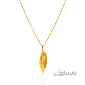 آویز طلا طرح برگ کد CP345