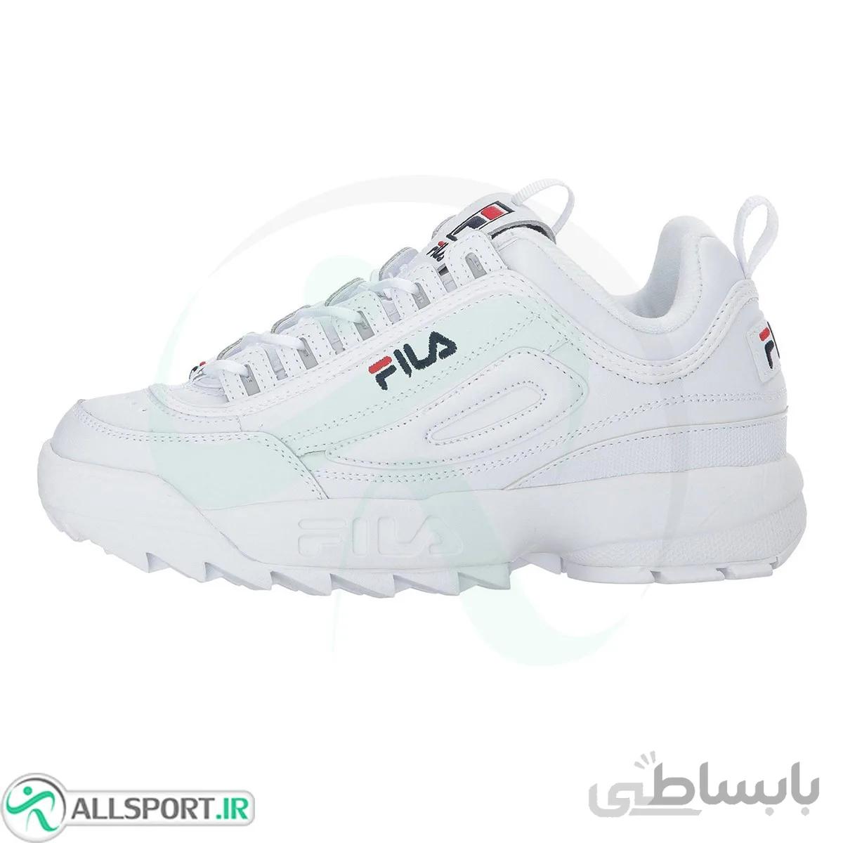 کتانی رانینگ فیلا زنانه طرح اصلی سفید Fila Disruptor 2 Premium White