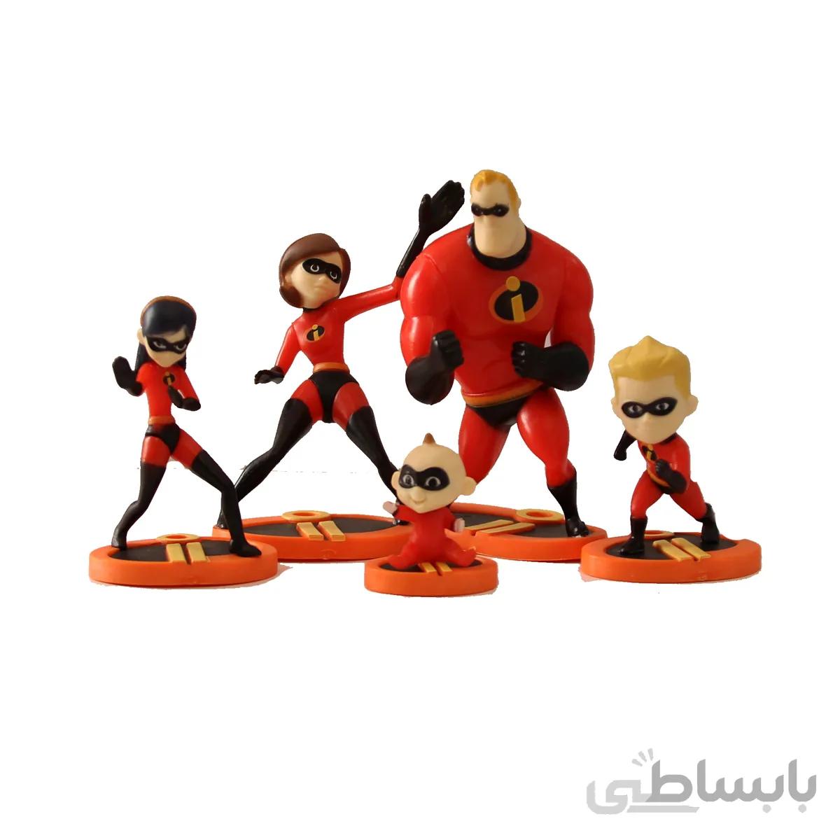 فیگور شخصیت شگفت انگیزان پایه دار مجموعه 5عددی