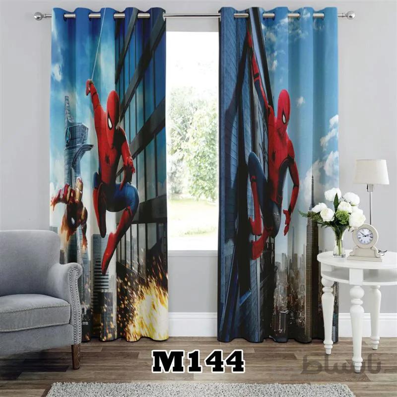 پرده پانچی کد 3d-M-144 طرح انیمیشن مرد عنکبوتی