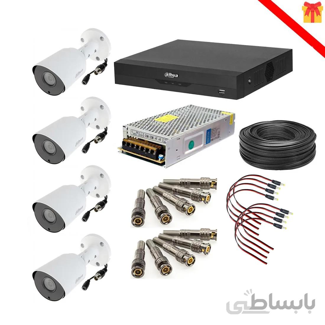 پکیج 4 کانال دوربین مداربسته داهوا XVR 5104-1200TP