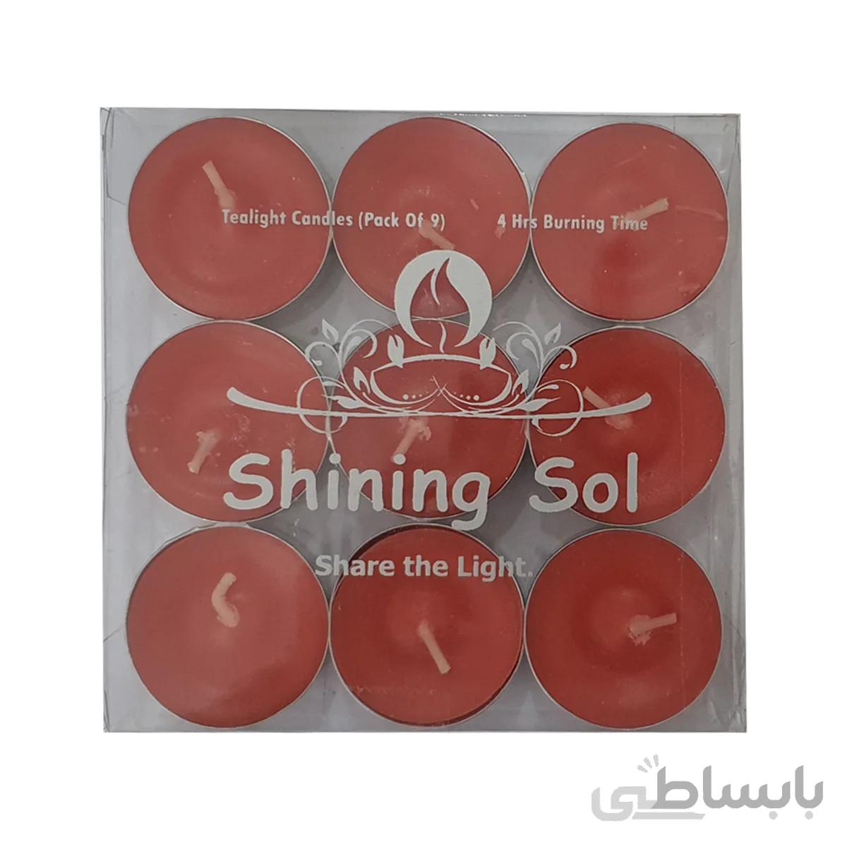 شمع مدل shining بسته 9 عددی