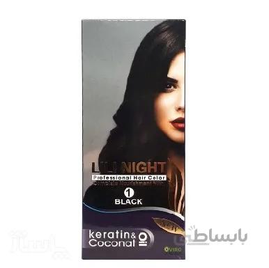 لی لی نایت - کیت رنگ موی شماره 1 (مشکی)