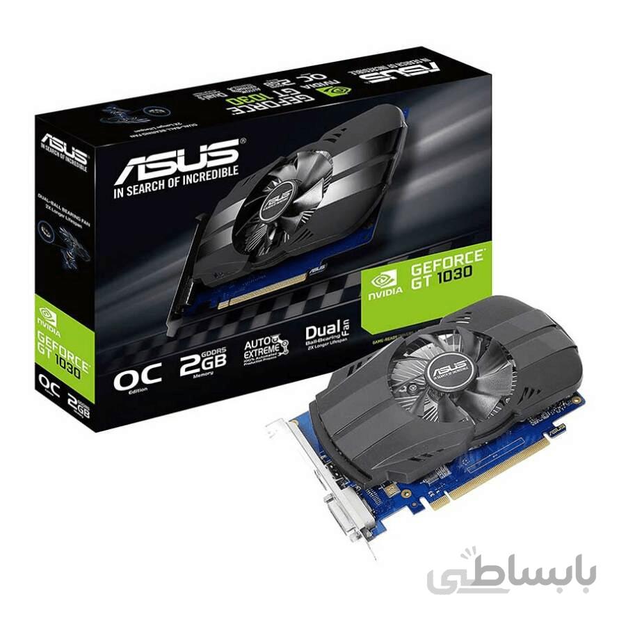 کارت گرافیک ایسوس مدل PH-GT1030-O2G ا Asus PH-GT1030-O2G Graphics Card