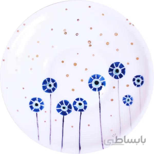 پیش دستی سرامیکی دستساز با لاستر طلا مدل قاصدک