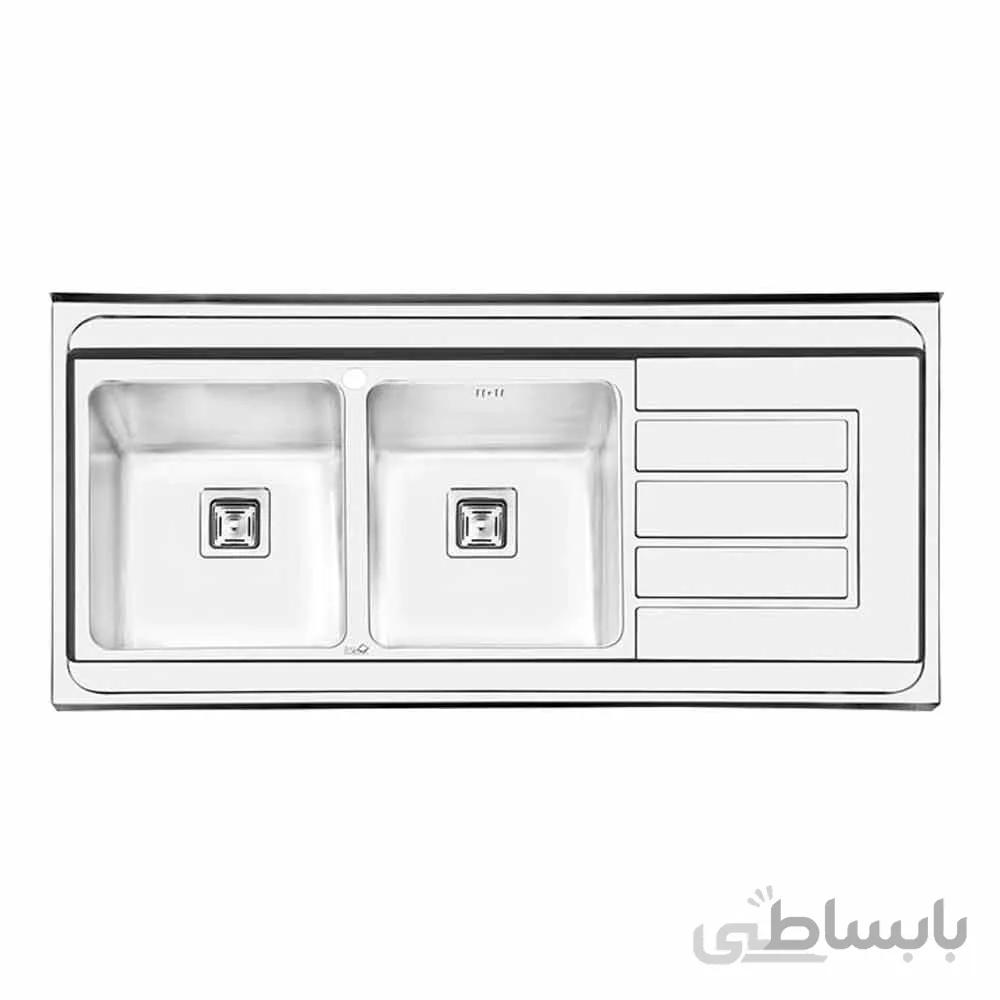 سینک ظرفشویی روکار ایلیا استیل کد 1062