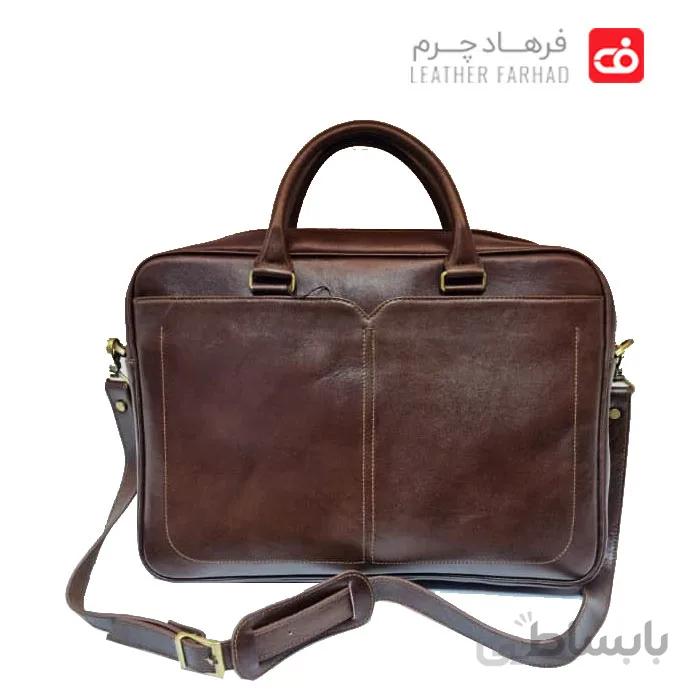 کیف اداری دو دسته چرم طبیعی تبریز