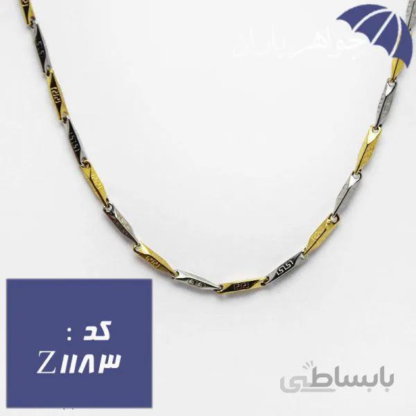 زنجیر استیل دو رنگ ۵۲ سانت طرح ورساچی کد Z_1183