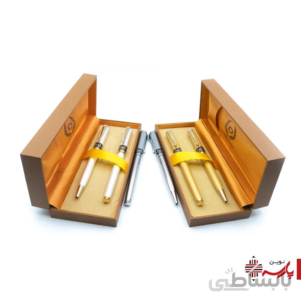 خودکار و خودنویس جفتی طلایی و نقره ای و پلاتینه اشمیدز ایپلمات