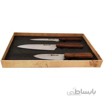 سرویس سه پارچه کارد آشپزخانه کوچک الماس زنجان