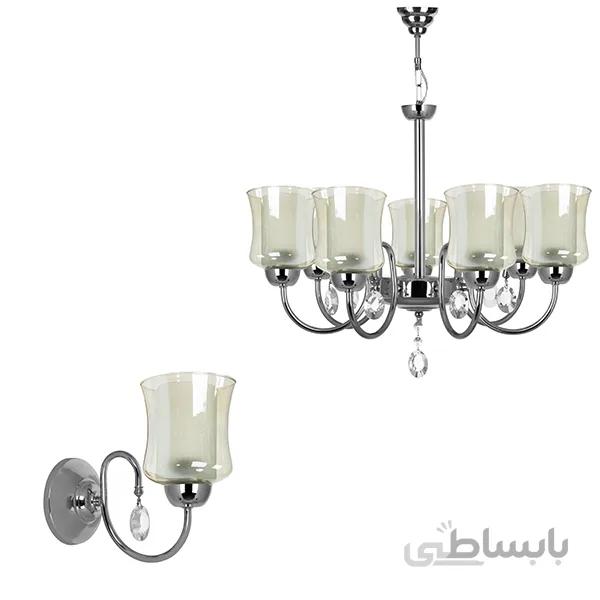 لوستر و چراغ دیواری چشمه نور کد A811/7-1-C-Pro