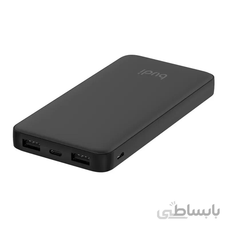 پاور بانک Budi M8J095 Double USB 10Watt Pocket Power Bank 10000 mAh -BLACK
