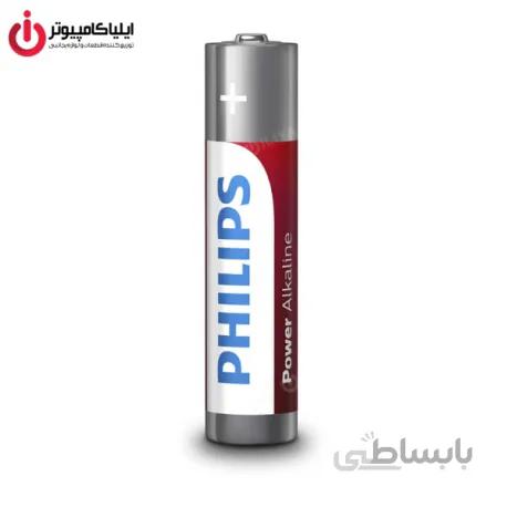 باتری نیم قلمی Alkaline برند فیلیپس مدل LR03P12B/97 سری Power بسته 12 عددی