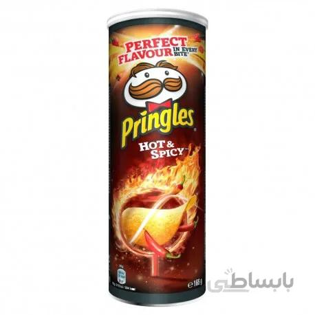 چیپس پرینگلز فلفلی تند وزن 165 گرم ا Pringles Hot & Spicy