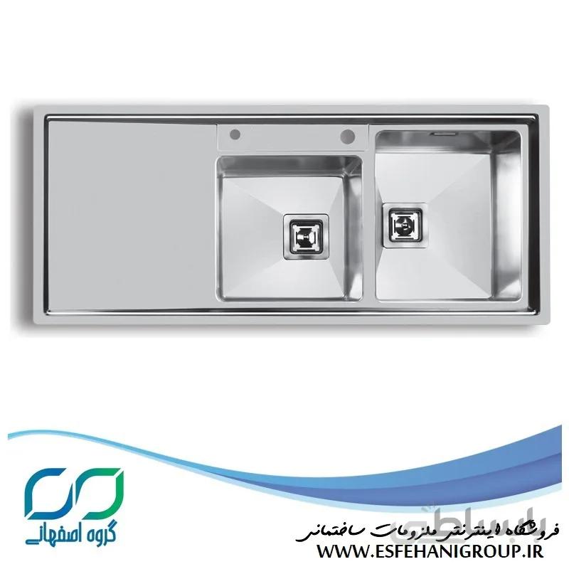 سینک ظرفشویی توکار اخوان ا Akhavan Double Bowl Sink 600