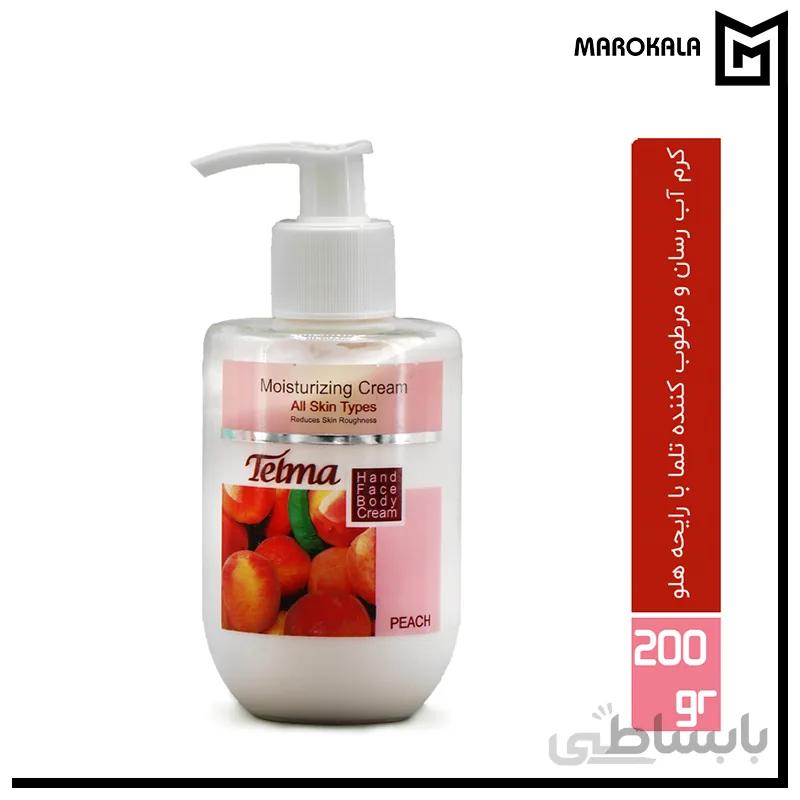کرم آبرسان و مرطوب کننده تلما مدل هلو حجم ۲۰۰ میلی لیتر