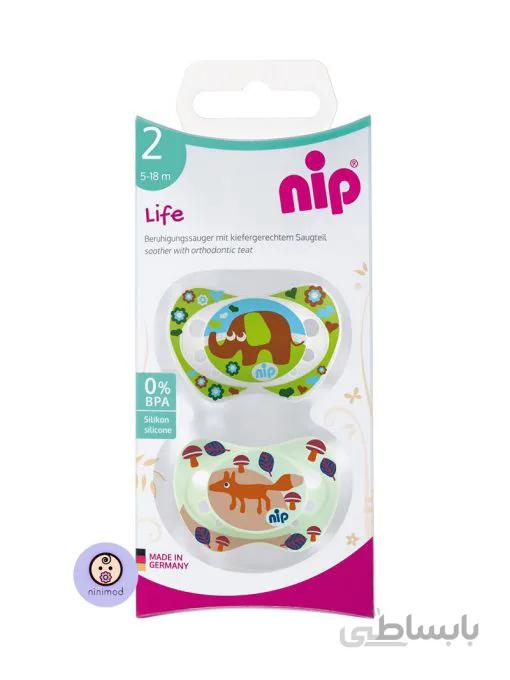 پستانک دو قلوی نیپ لایف NIP Life سایز ۲