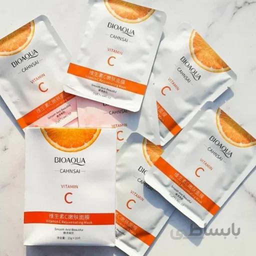 ماسک ورقه ای ویتامین سی بیوآکوا ا Bioaqua Vitamin C Rejuvenating Mask 25g