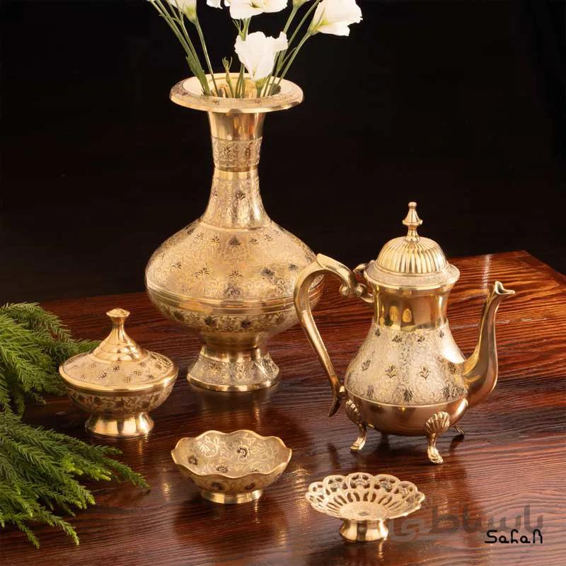 ست پذیرایی برنجی میناکاری کد 177