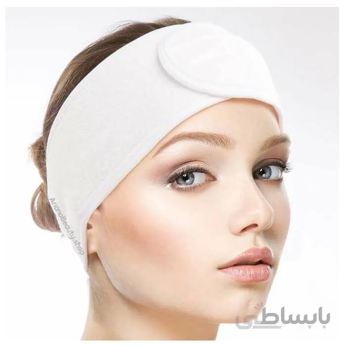 هدبند ساده حوله ای چسبی سفید