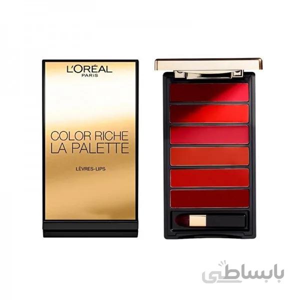پالت رژ لب ۶ رنگ لورال مدل کالر ریچ MATTE