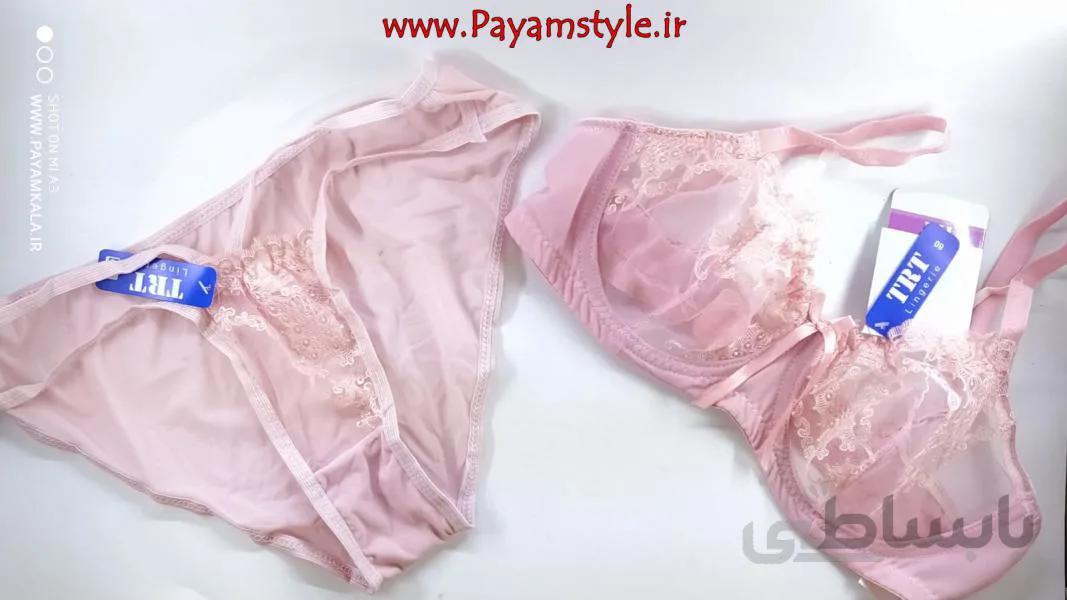 ست شورت و سوتین تور-گاز رنگ صورتی (1325)