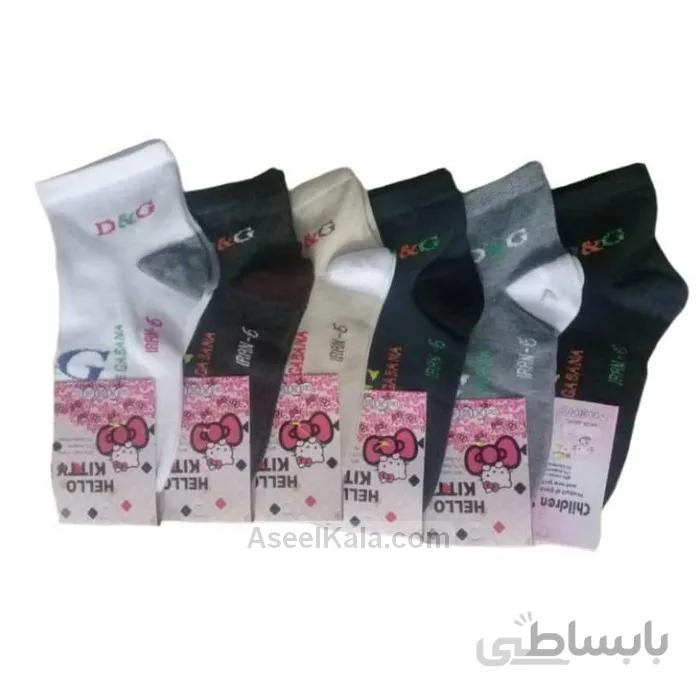 جوراب پسرانه نیم ساق D&G بسته 6 عددی