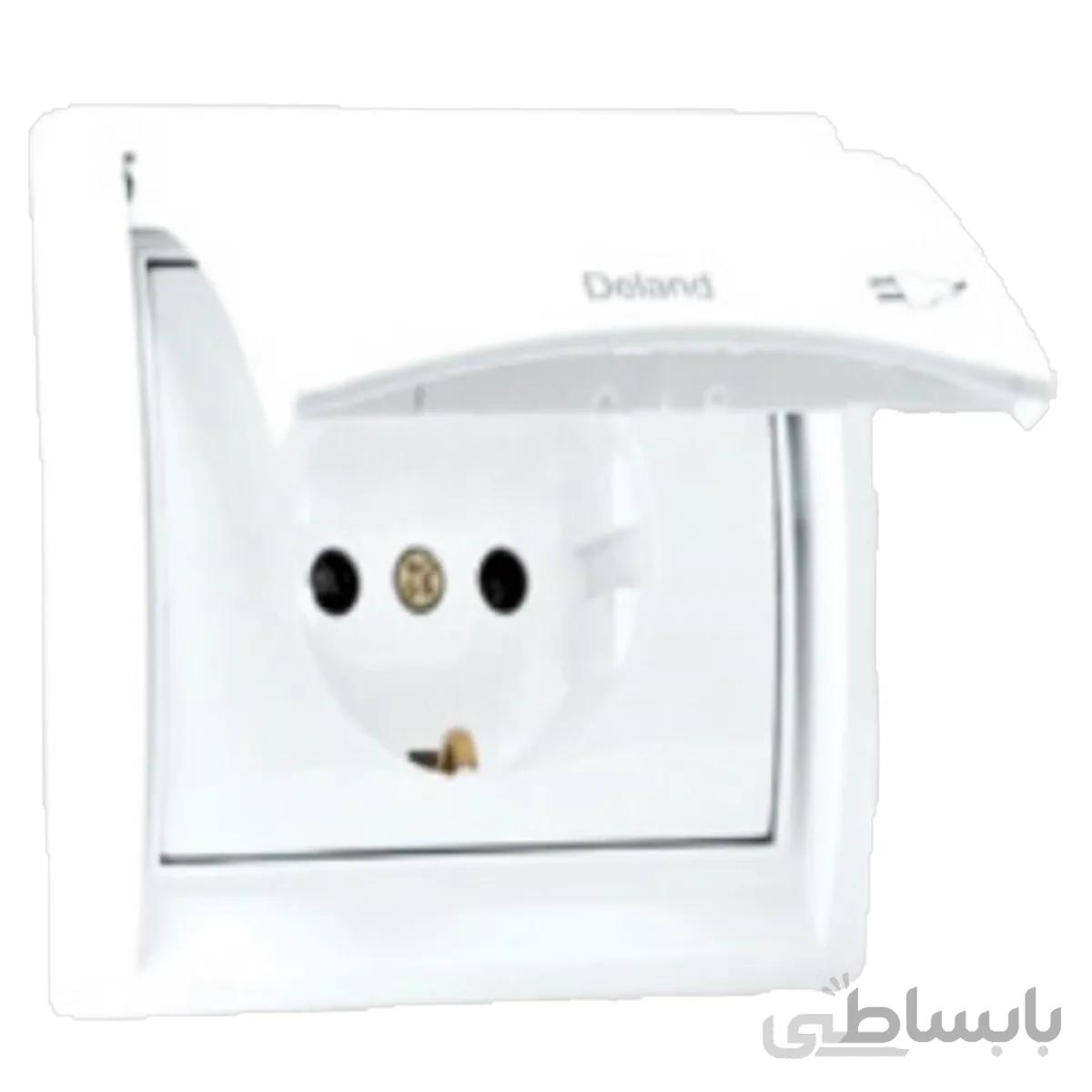 پریز برق ارت محاقظ دار IP44 دلند طرح بارانی توکار آریا