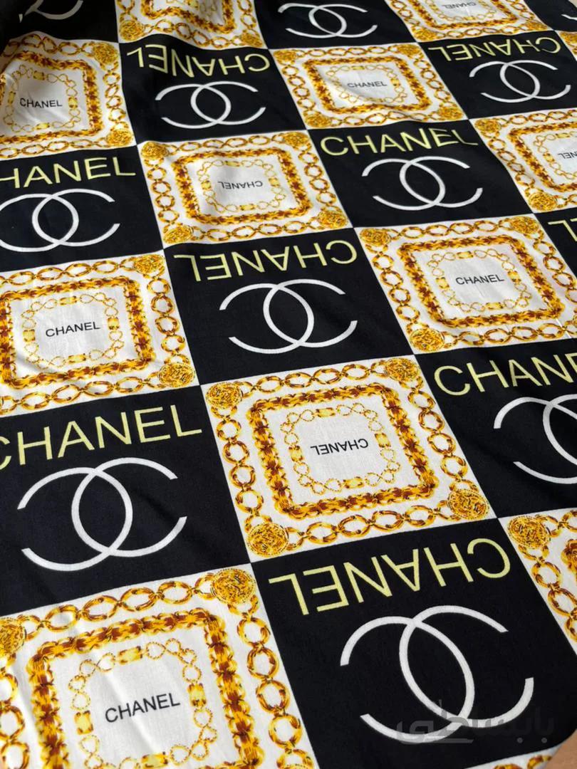 نخی طرح chanel زمینه مشکی