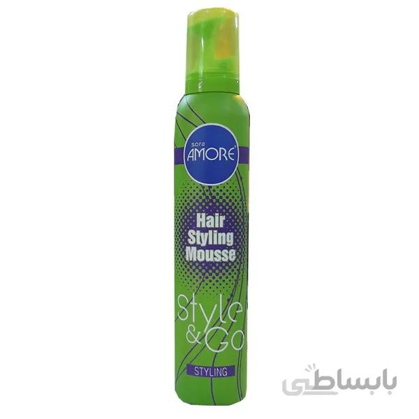 موس حالت دهنده مو آمور مدل styling حجم 225 میلی لیتر ا Amore styling hair straightener 225 ml