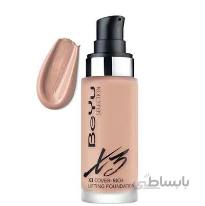 کرم پودر کاور ریچ لیفتینگ بیو ۵۰ / Beyu X3 Cover_Rich Lifting Foundation