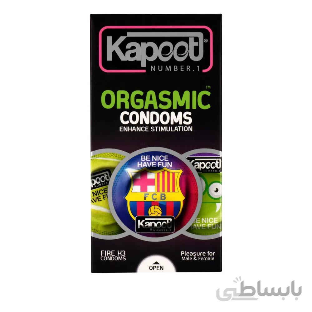 کاندوم خاردار و تاخیری کاپوت مدل Orgasmic بسته ۱۲ عددی kapoot