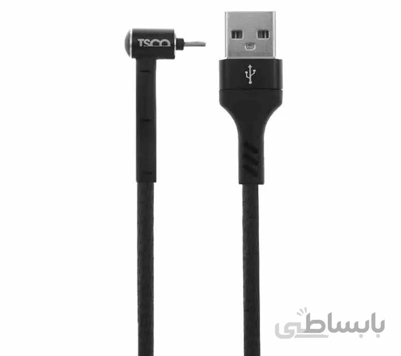 کابل تبدیل USB به microUSB تسکو مدل TC-A102 طول 1 متر ا Tsco TC-A102 MicroUSB to USB