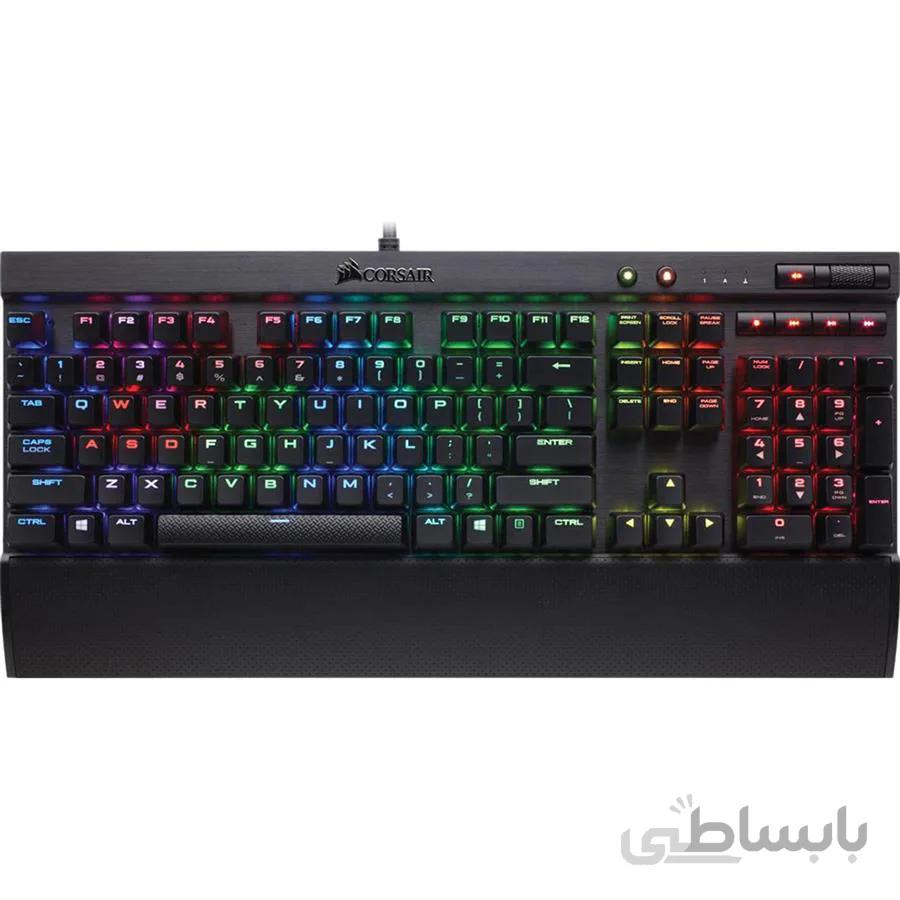 کیبورد با سیم کورسیر مدل K70 LUX RGB Mechanical ا K70 LUX RGB Mechanical-Cherry MX RGB Brown Gaming Keyboard