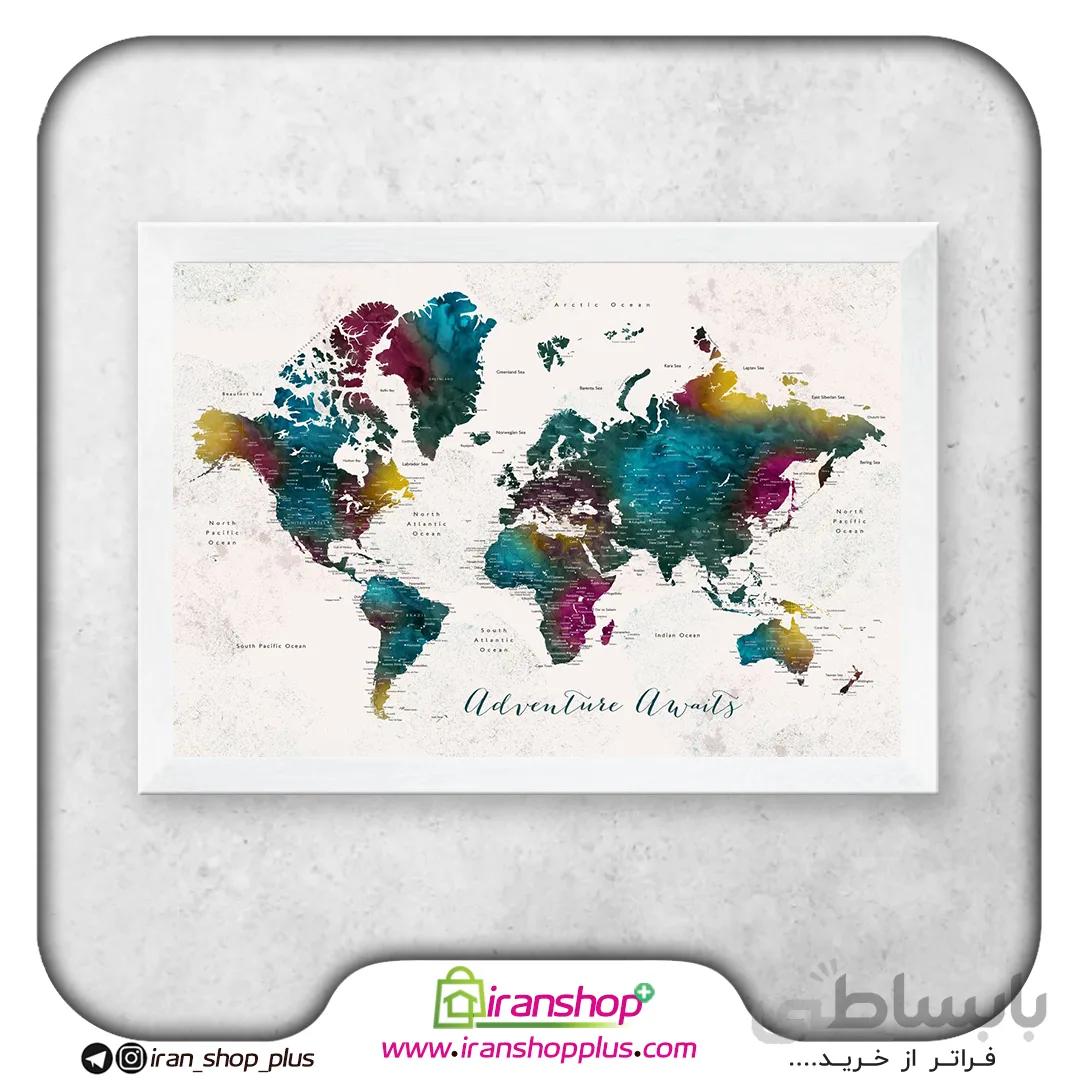 تابلو نقشه جهان World کد W1