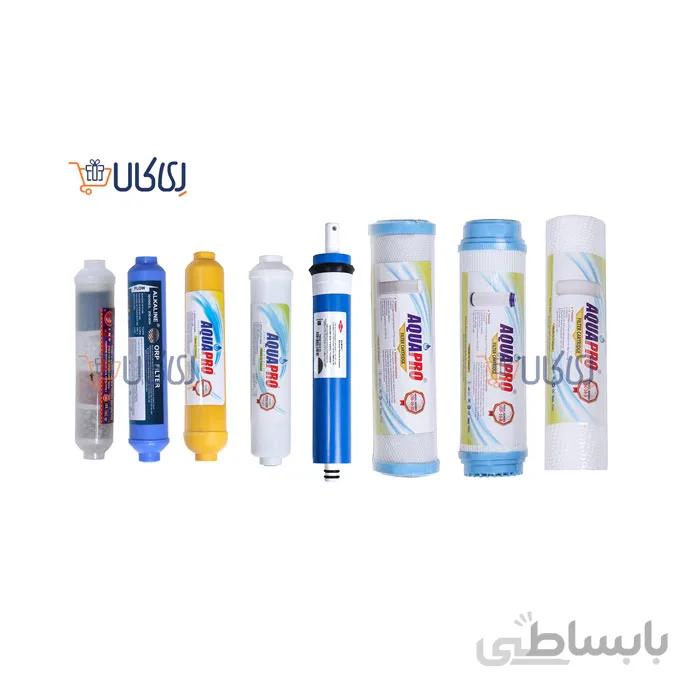 فیلتر دستگاه تصفیه آب آکواپرو Aqua pro مدل RO مجموعه 8 عددی