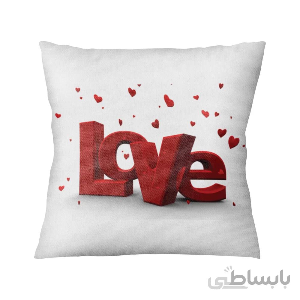 کوسن عاشقانه با طرح «LOVE» کد K697
