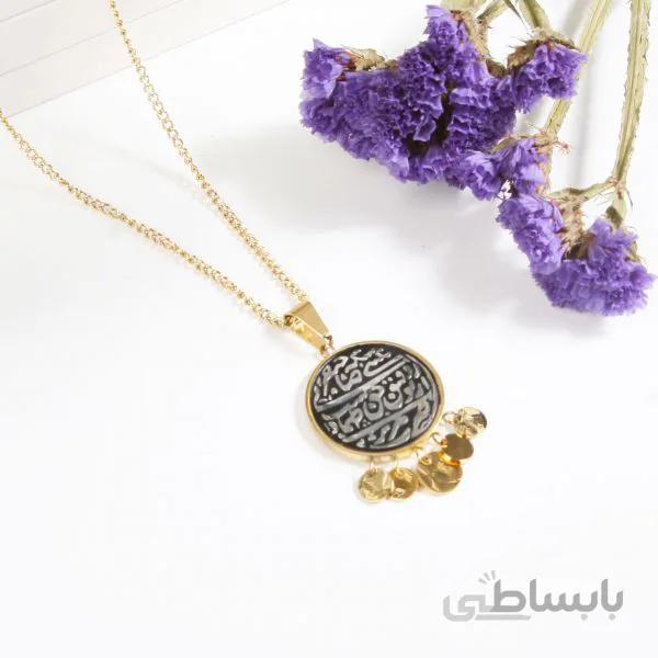 گردنبند زنانه طرح سیاه قلم