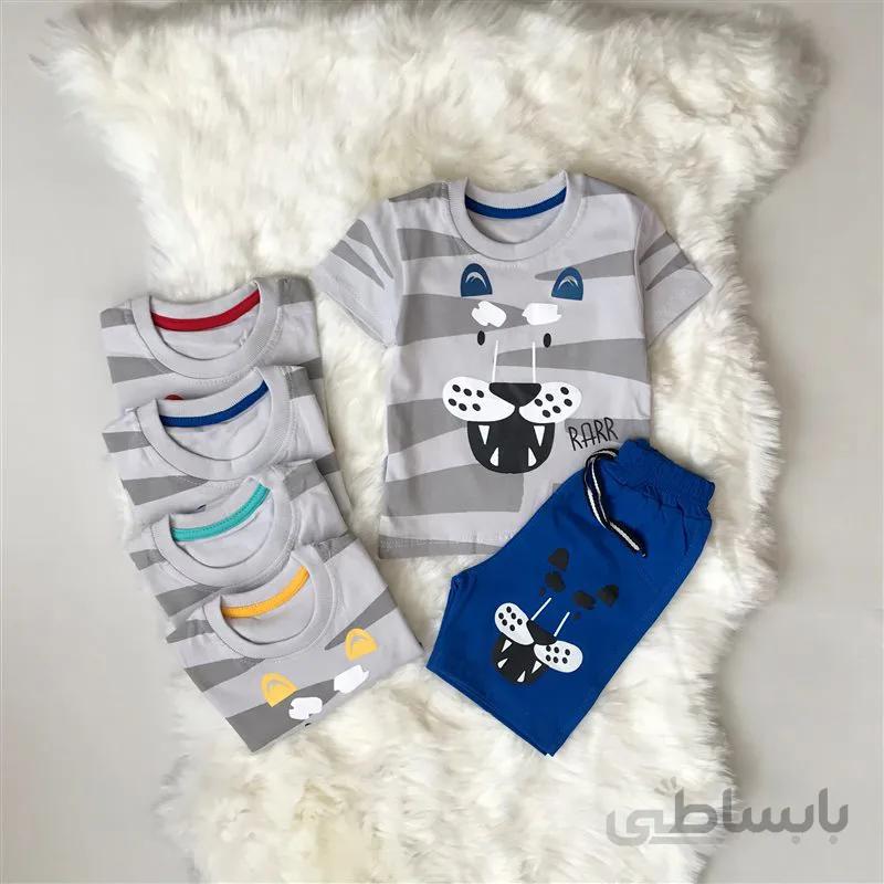 تیشرت شلوارک شیر راه راه کد ۷۹۰