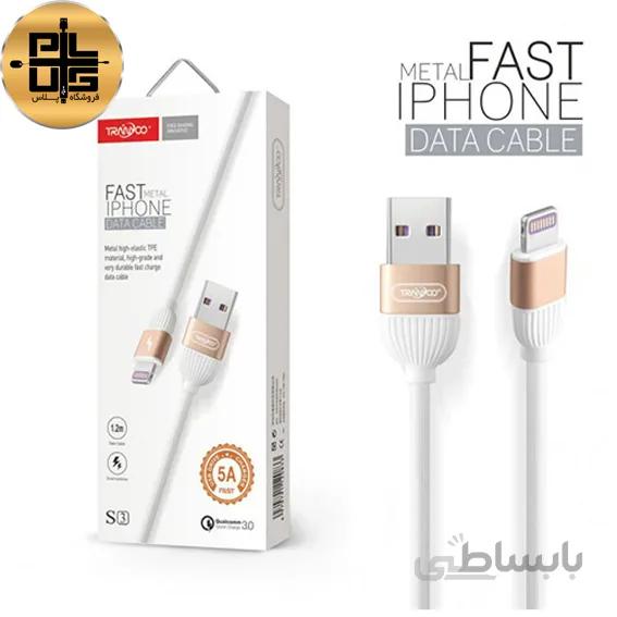 کابل تبدیل USB به لایتنینگ ترانیو مدل S3 طول ۱.۲ متر
