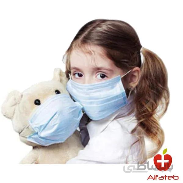 ماسک سه لایه کشدار با لایه ملت بلون اطفال( 50 عددی)