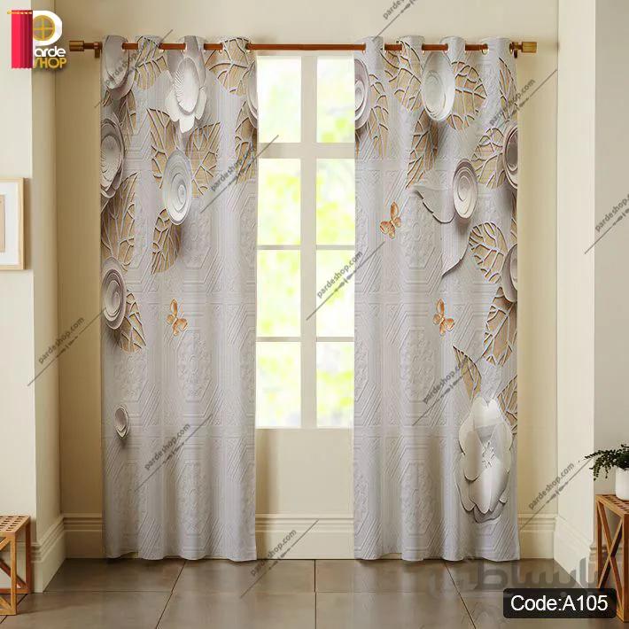 پرده پانچی چاپی کد A105