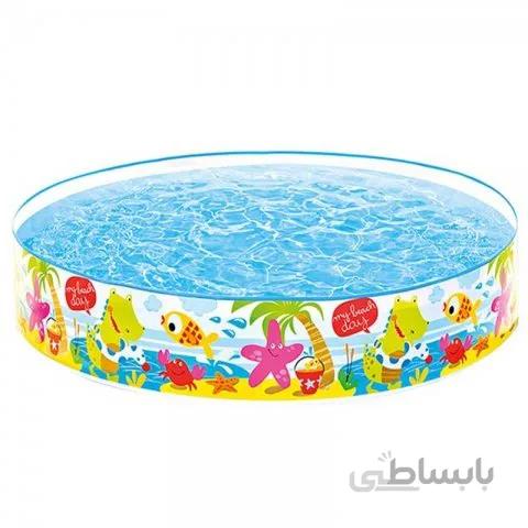 استخر طلقی اینتکس طرح جزیره قطر 152 سانتی متر کد 56451
