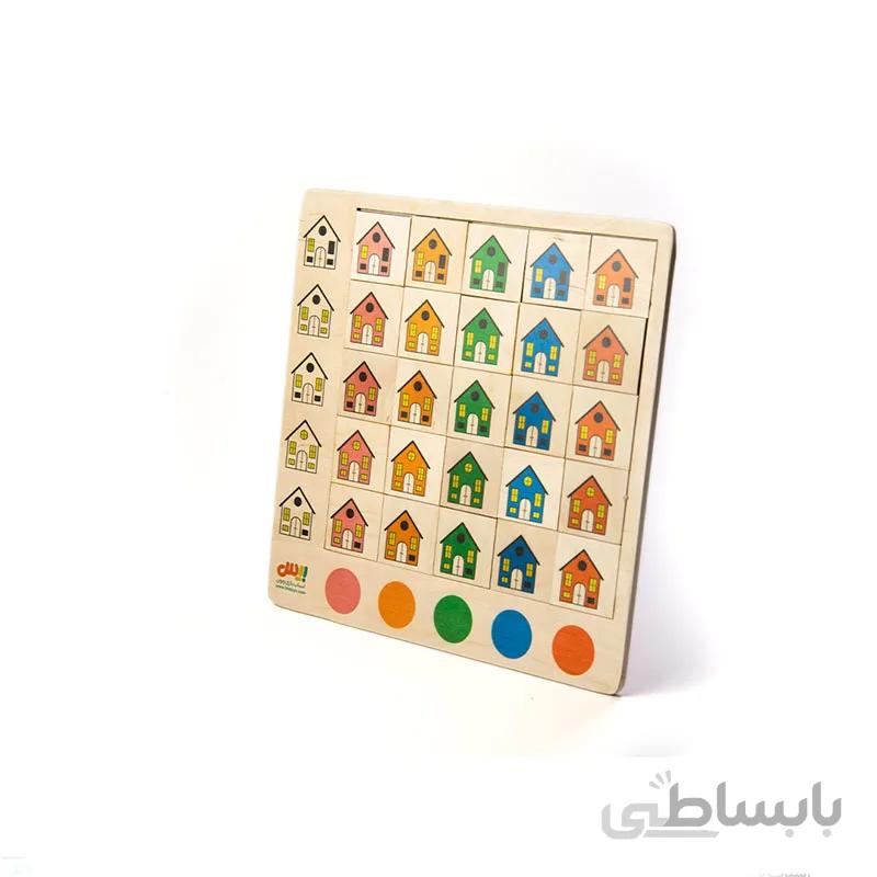 اسباب بازی چوبی پازل هوش خانه