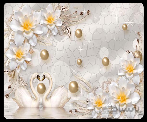 پوستر گل سه بعدی 029