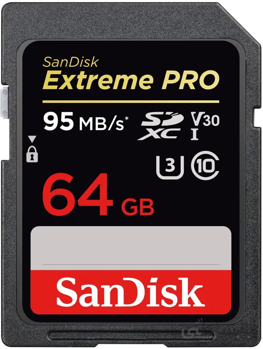 کارت حافظه سن دیسک Sandisk Extreme PRO SDXC 64 GB (95mb/s) 633X