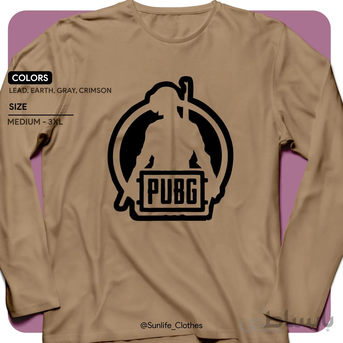 تیشرت آستین بلند طرح پابجی Pubg